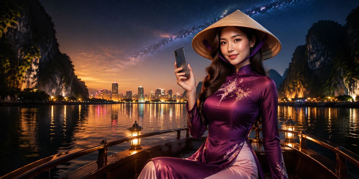 Người dùng tại Ninh Bình theo dõi kèo bóng đá với chiếc nón lá truyền thống